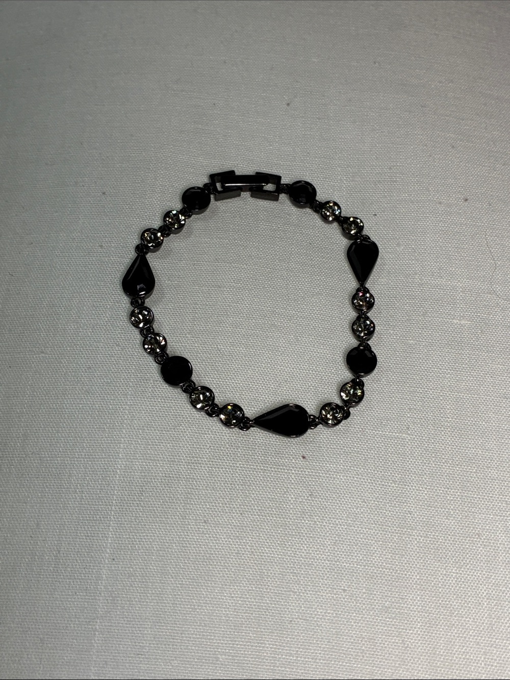 Givenchy Black Teardrop and Crystal Bracelet